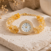 Citrine Crystal Wrist Watch